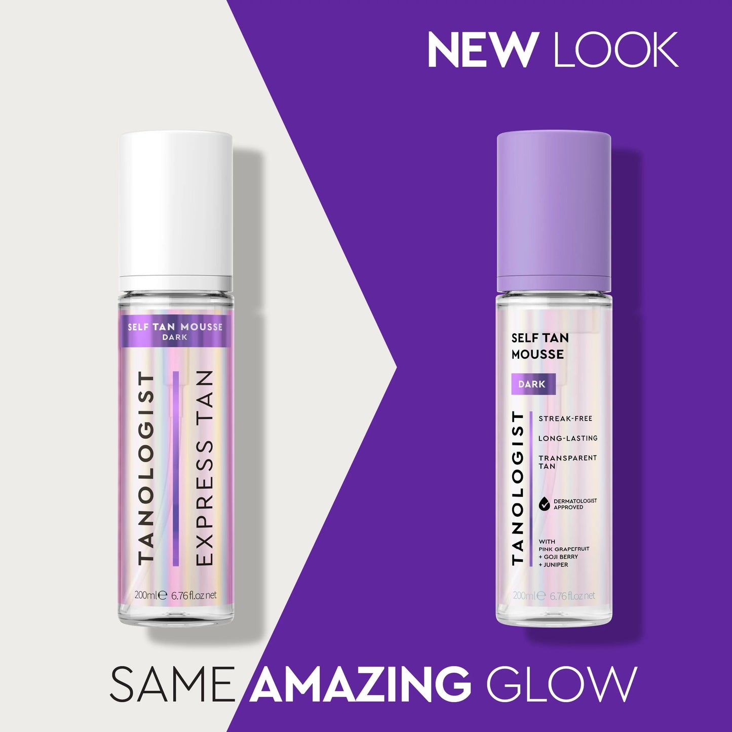 Tanologist Dark Self Tan Mousse, Clear Self-Tanning Mousse, Streak-Free, Natural Glow, No Fake Tan Smell Or Orange Tone, Long Lasting, Clean Ingredients, Vegan, 6.76 fl. oz/200 ml Bottle