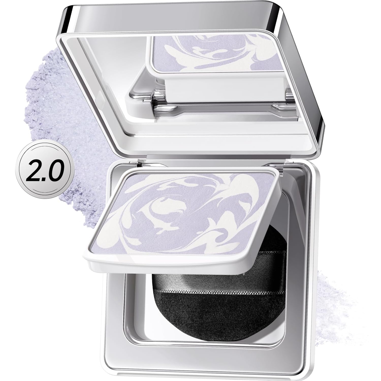 CARSLAN 2.0 Waterproof Translucent Setting Powder - Long-Lasting Oil Control Compact Makeup for Oily Skin, 0.28oz