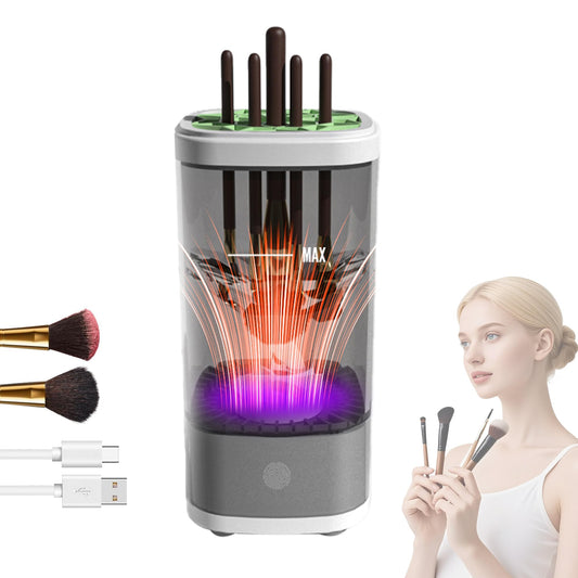 3 IN 1 Automatic Makeup Brush Cleaner-9000 RPM Makeup Brush Cleaner Machine and Dryer Portable Automatic USB Cosmetic Brushes Cleaner Tool for All Size Beauty Makeup Brush Travel Set