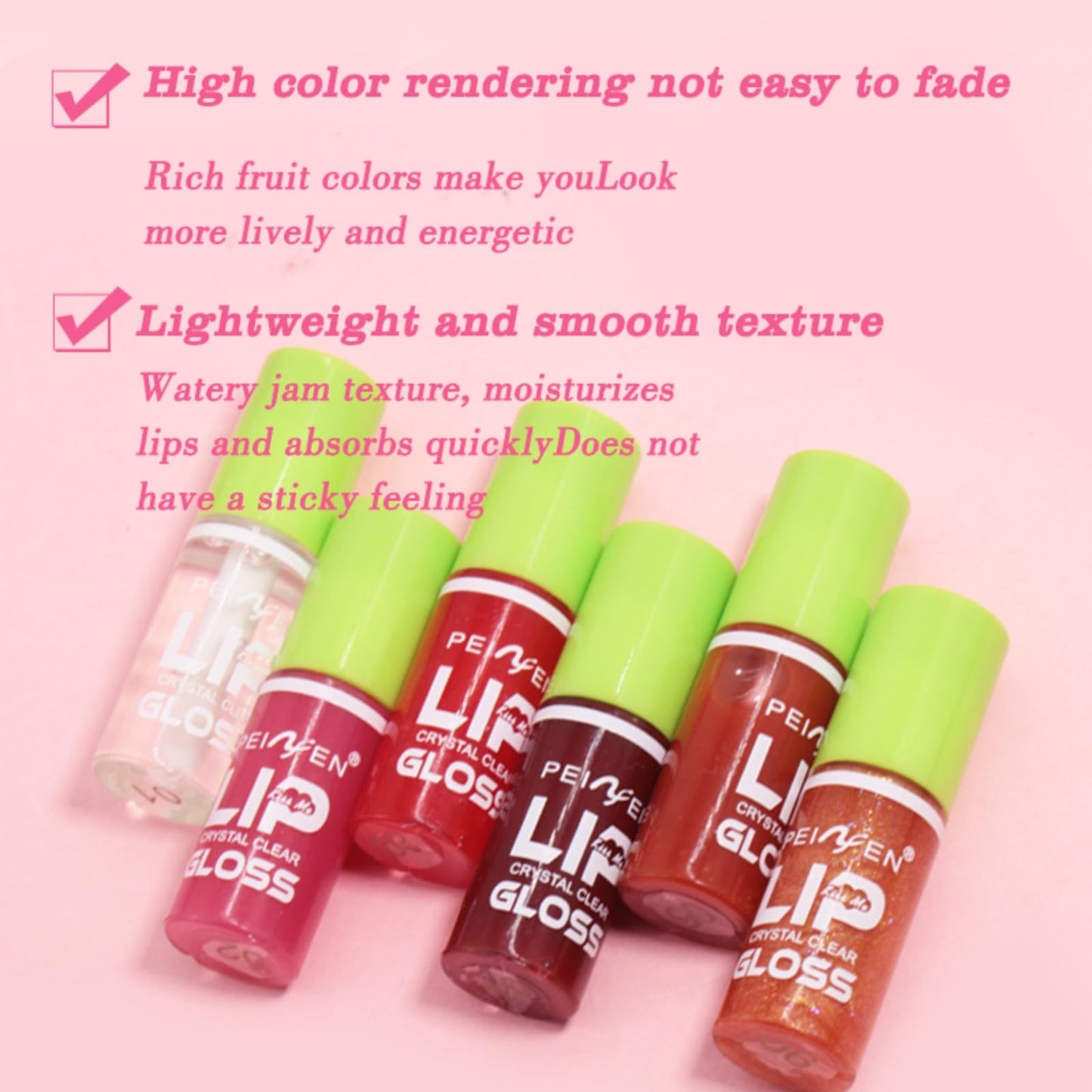MooGlamor 6 Pcs Colorful Fat Lip Oil Hydrating Lip Gloss Set with Long-lasting and Moisturizing Glass Water Lip Stain for Lip Care and Makeup