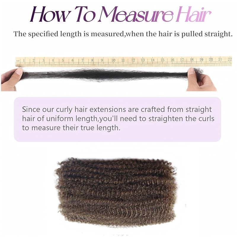 Brown Afro Kinky Curly Bulk Human Hair 16 Inch 50g 1 Pack for Braids - 4# Brown + 16 Inch (Variation of THIS listing)