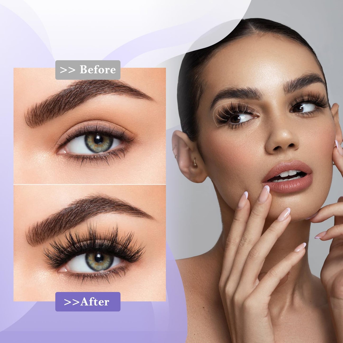 FENG BEAUTY Lash Clusters Kit – 240pcs Wispy Eyelash Clusters with Tweezer, Bond & Seal, 30D/40D, 10–16mm Fluffy Individual Lashes, Natural Look, Waterproof DIY Cluster Lash Extensions for Daily Wear