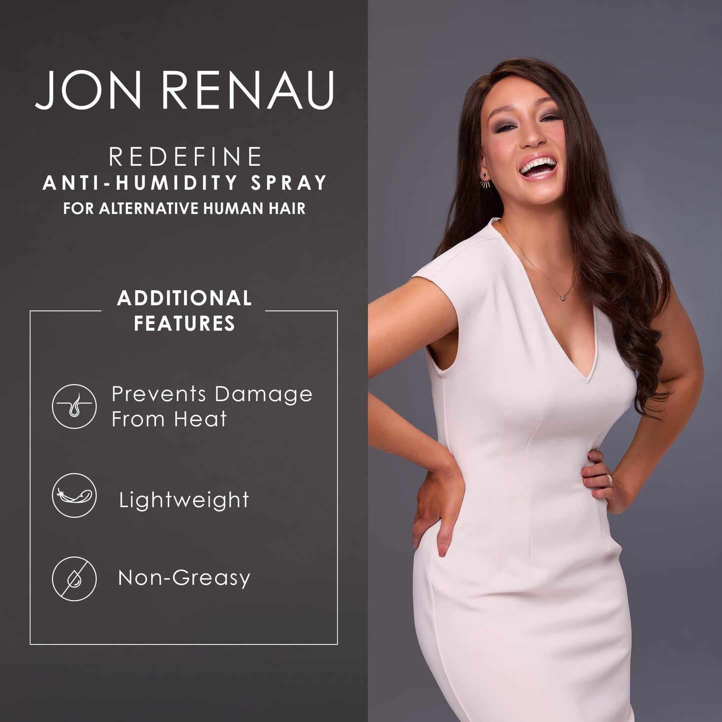 Jon Renau Anti Humidity Hair Shield Spray - 8 Fl Oz