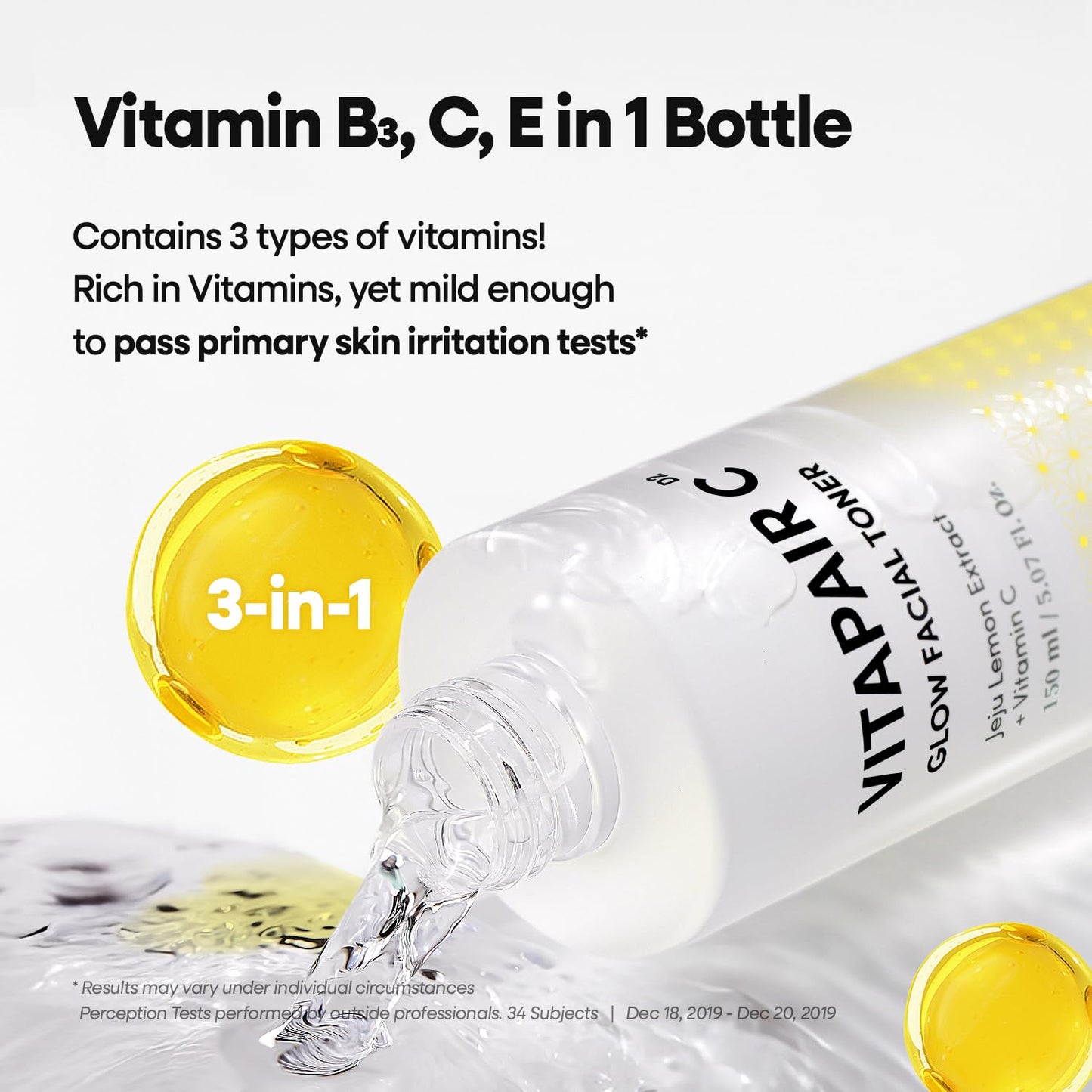 Nature Republic Vitapair C Glow Facial Toner - Vitamin Toners for Face, Hydrating Skin Care for Women, Niacinamide Korean Skincare, Clean, Clear Moisturizing, Gentle Natural Beauty, 150ml / 5.07 fl oz