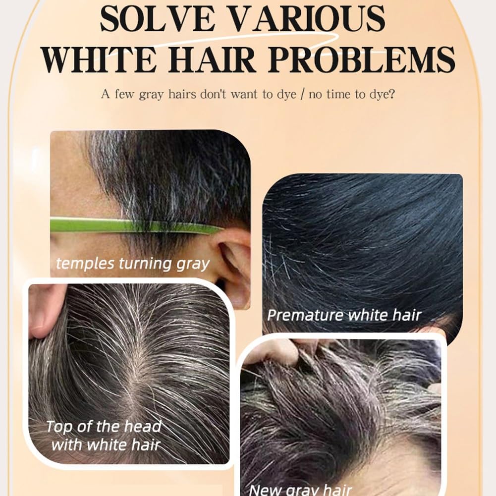 Bosuyo Ultimate Hair Dye Comb, Waterproof and Sweat-Proof Hair Dye Comb for Gray Hair, 2 in 1 Instant Dye for Women & Men(Black+Black)