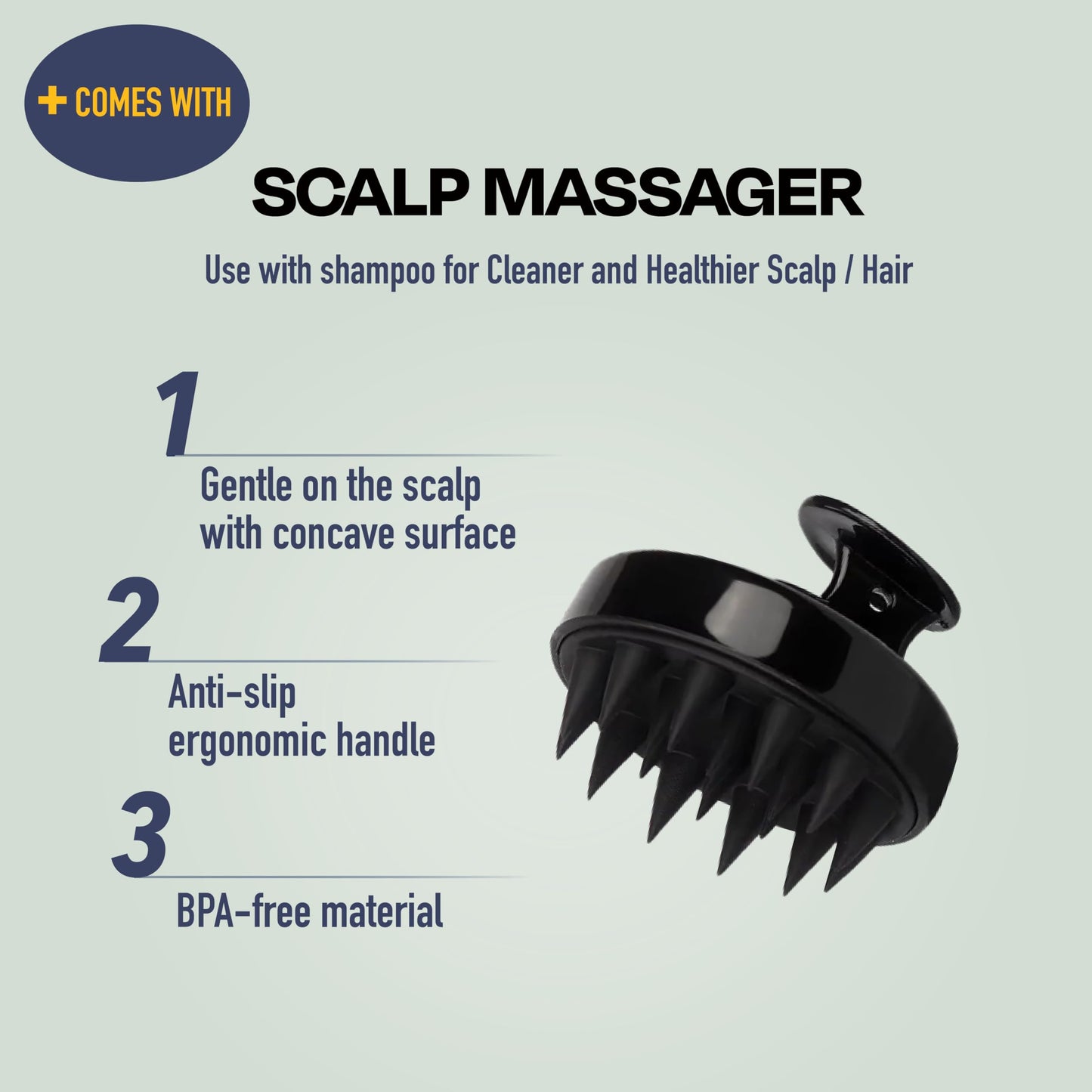 Men's Side Hair Flattener with Scalp Massager - Patented 3-Minute Presser with Color-Changing Heat Indicator Technology and Ventilated Design for Fast/Easy Grooming (aesthec Side Hair Presser)