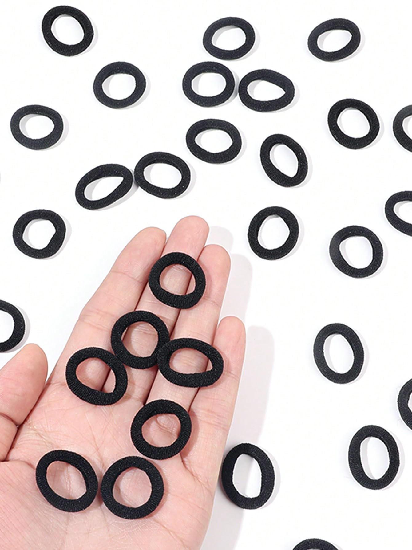 100 Pcs Hair Ties for Women - Cotton Seamless Rubber Ties,No Crease Pony Tail Elastic Hair Bands for Thick Thin Fine Hairstyles,No Damage.