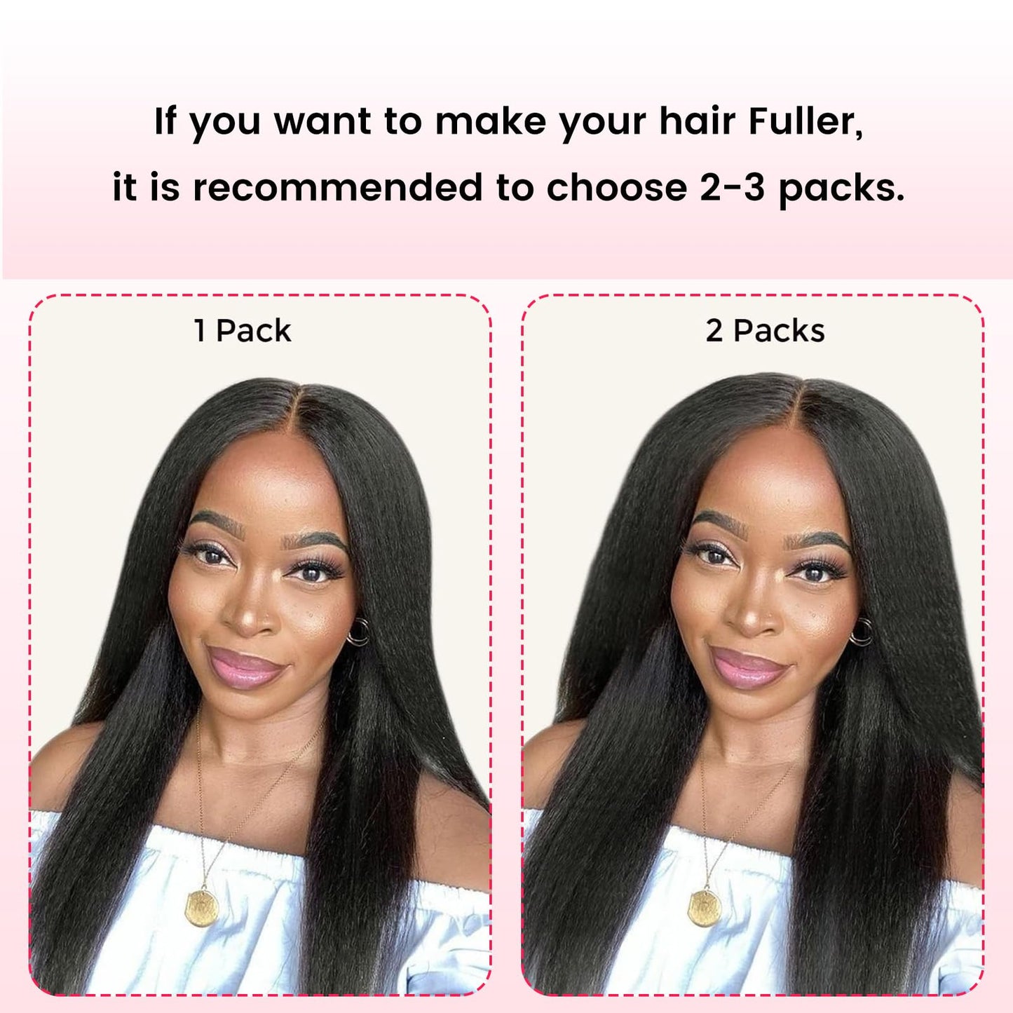 Boyusijf Kinky Straight Clip-in Hair Extensions - 100% Real Human Hair, 7Pcs, 100g Seamless, TP1B/27, 12 Inch for Black Women