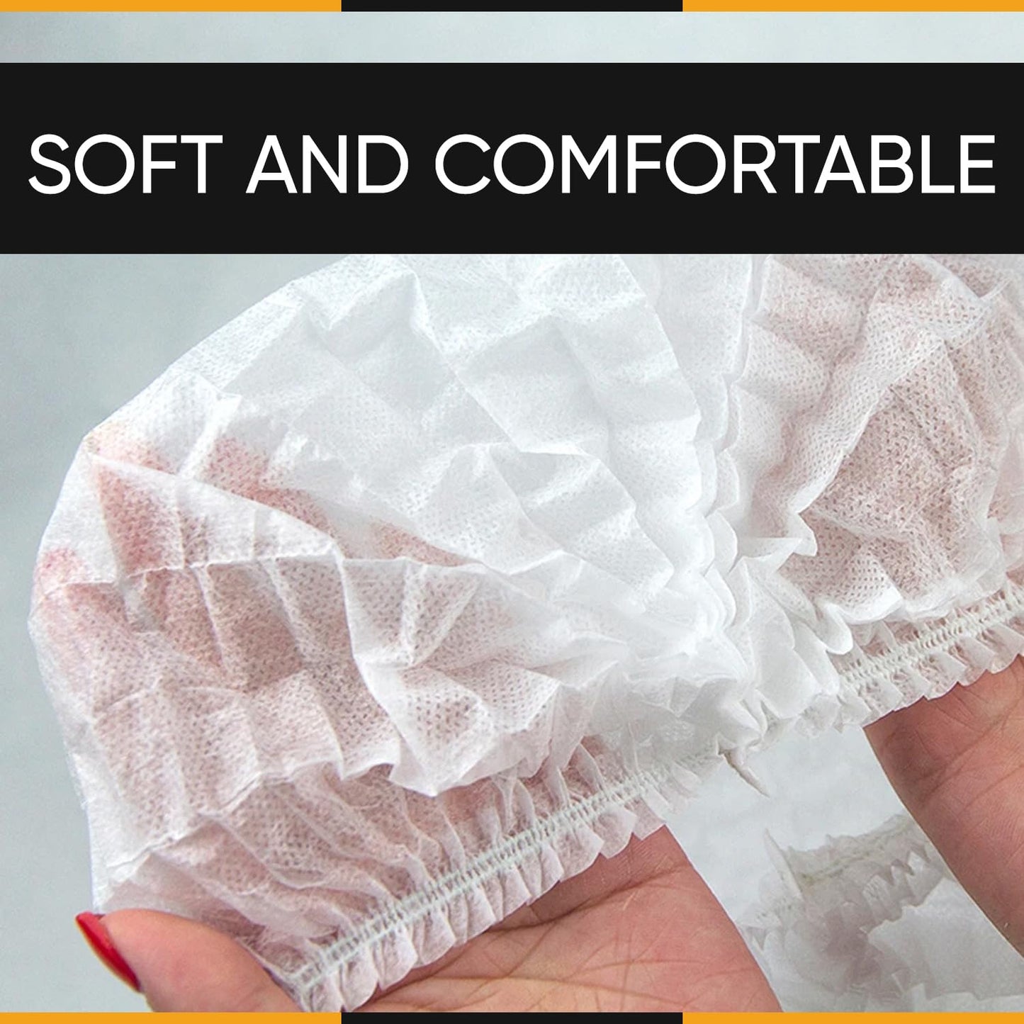 KIBERTIC - 300 pcs Disposable Hair Net, Hair Nets for Food Service Workers, Disposable Hairnets for Foodservice, Kitchen Hair Nets - Bouffant Caps Disposable Elastic