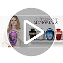 Opal XL Cremation Urn for Human Ashes - Silver Lining Memorial Burial Urn for Men & Women - 300 LB Capacity