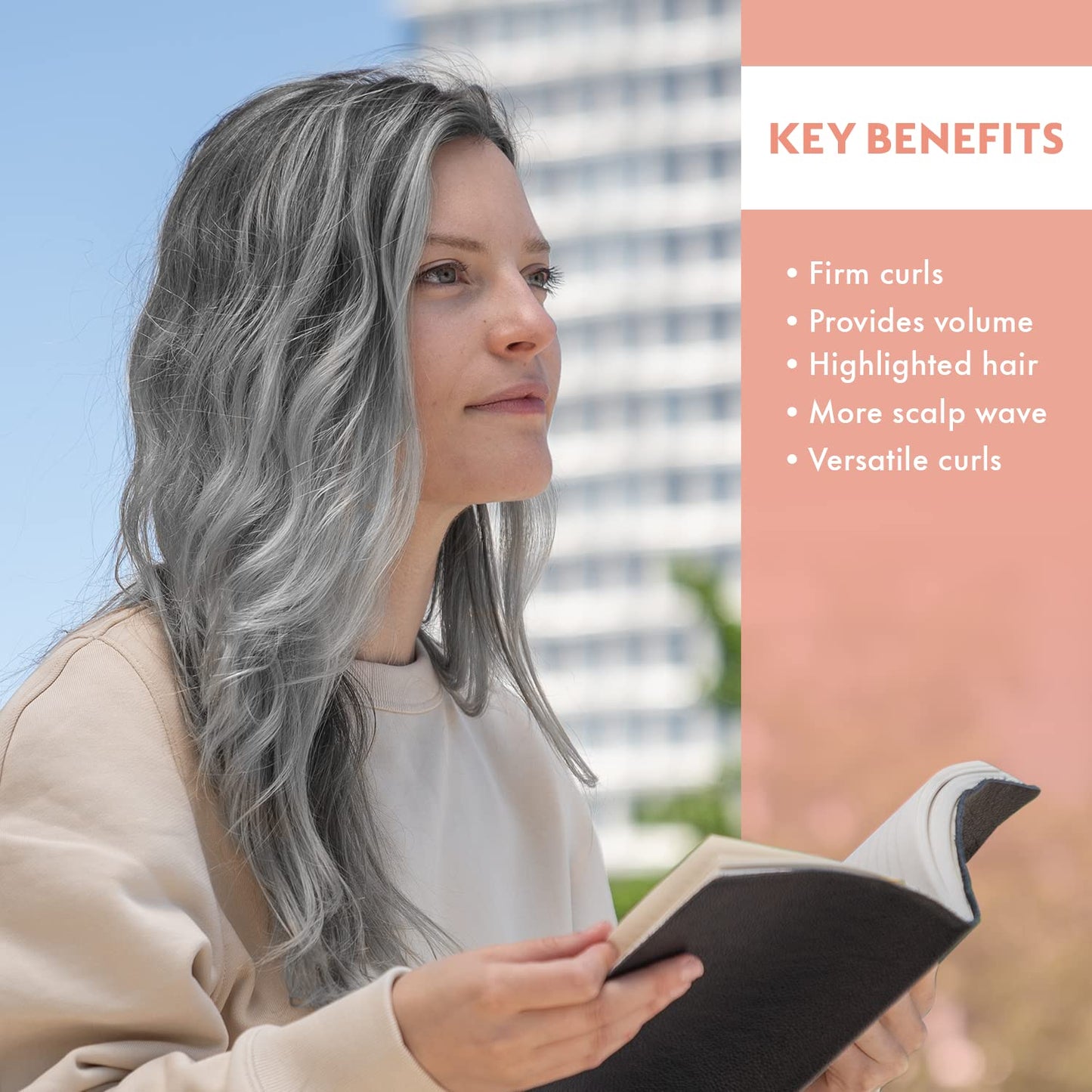 One 'n Only Shiny Silver Perm with Argan Oil for Gray Hair, Enhances Natural Silver Highlights, Exothermic Chemical Heat Ensures Gentle, Deep, and Even Processing