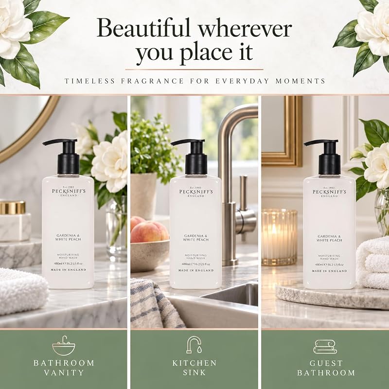Gardenia & White Peach Hand Wash Liquid Soap 480 ml - Variation: Gardenia White Peach