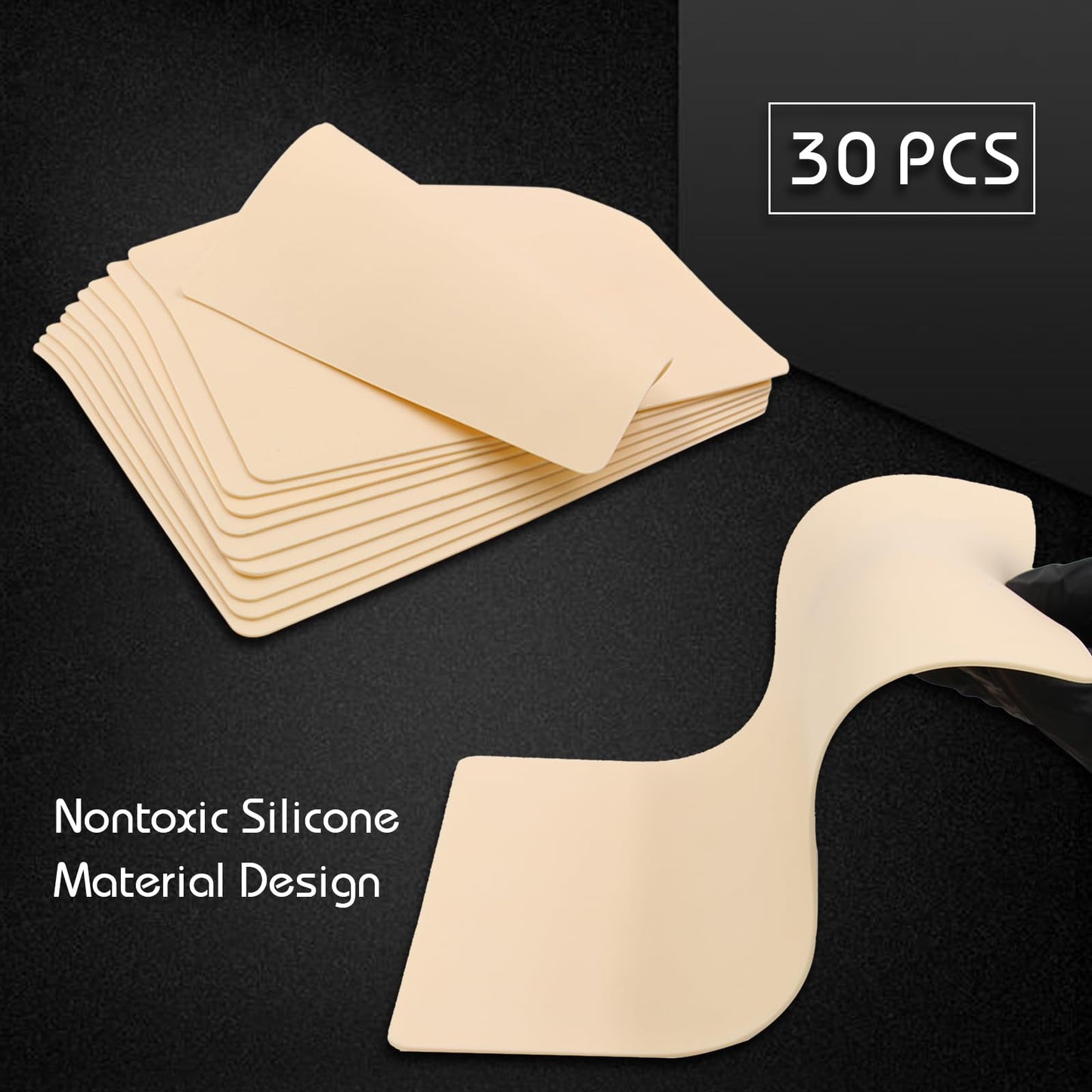 Blank Tattoo Practice Skin - Jconly 30Pcs Double Sides Fake Skin Tattoo Skin for Practicing, 8×6 in Soft Practice Skin for Beginners and Experienced Tattoo Artists…