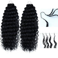 Synthetic Deep Wave Crochet Hair 16 Inch 100g 1B Natural Black – Miracle Knots (Variation #1B Natural Black+16 Inch-100g)