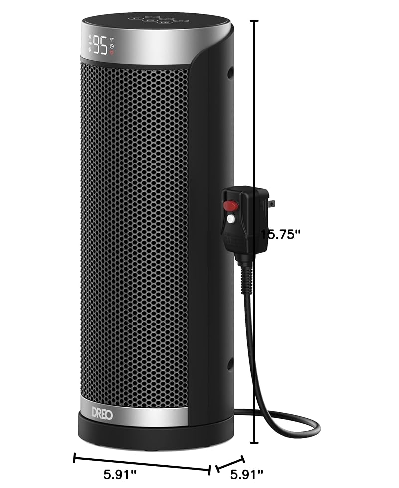 Dreo 1500W Space Heater with ALCI Safety Plug - Silver (Variation: Silver+ALCI Plug)