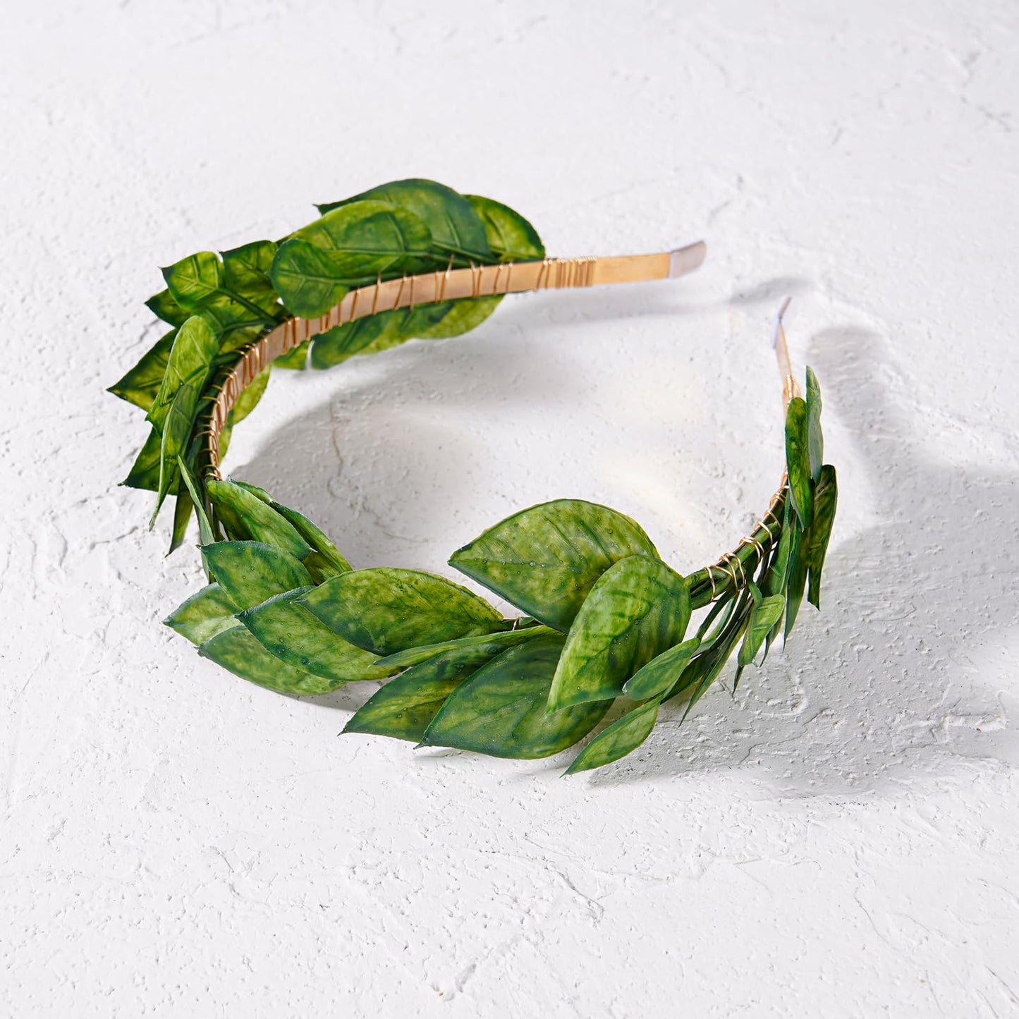 KorViSHOW Green Laurel Leaf Headbands - Elf Greek Crown Headpiece Fairy Medieval Forest Elven Headband for Women Men Halloween Renaissance Renfaire Cosplay Toga Costume Hair Accessories