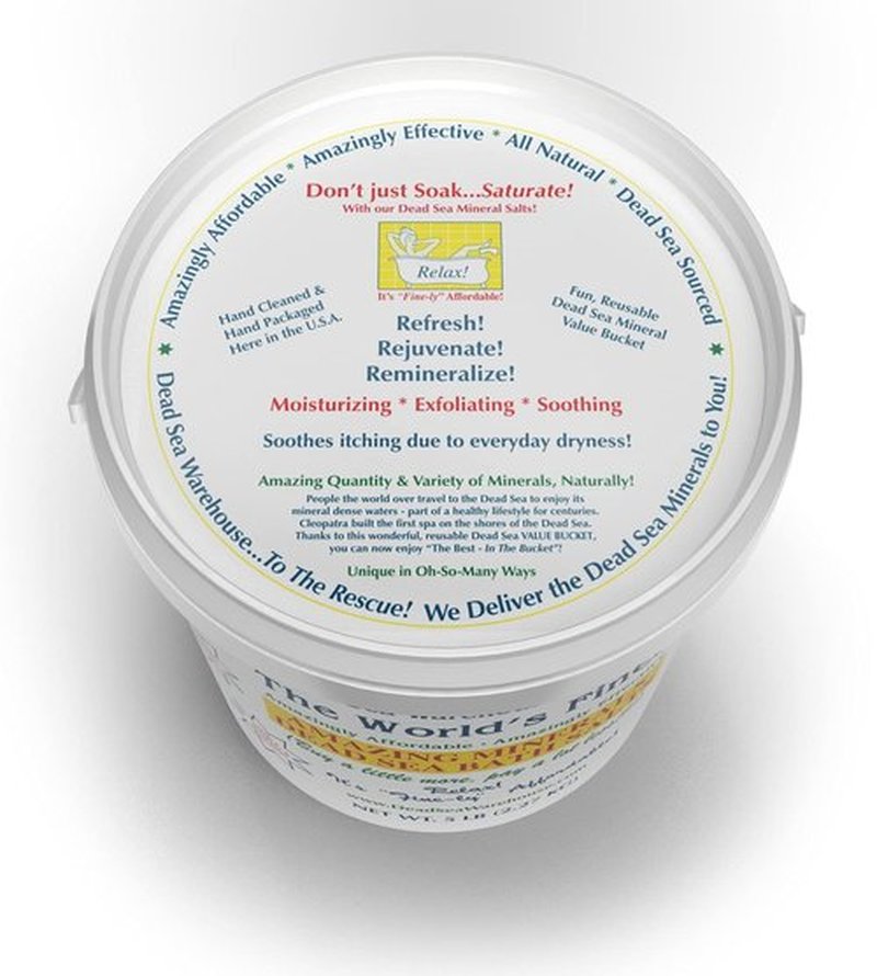 Dead Sea Warehouse-Amazing Minerals Dead Sea Bath Salts,100% Full Mineral Therapeutic Bath Salts, Detoxifying & Moisturizing, Exfoliating for Dry Skin, Unscented(5 lbs)