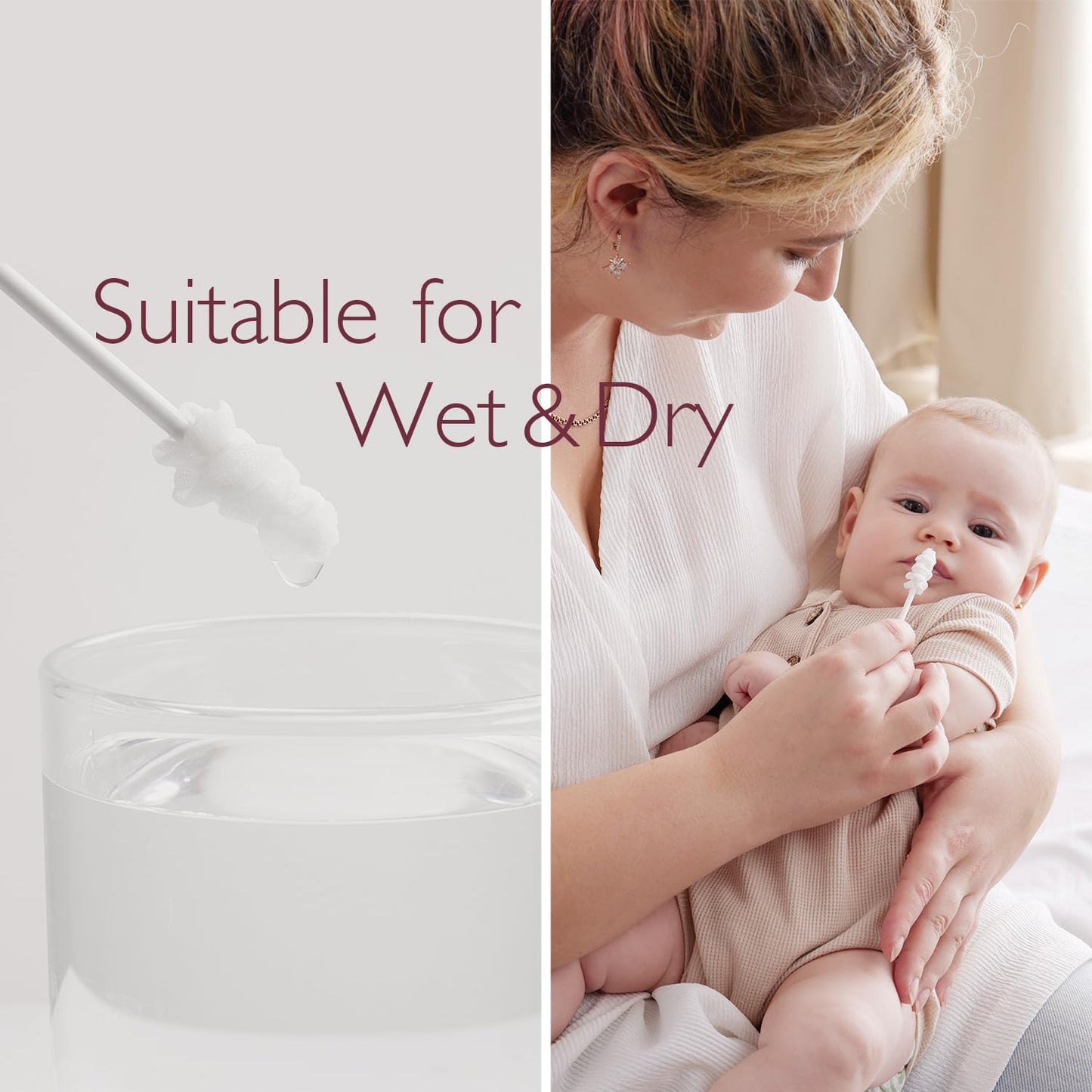 Momcozy Baby Tongue Cleaner Gauze, Baby Toothbrush Disposable Oral Cleaner, Toddler Tooth Brush for Tooth Mouth Gum Clean, Infant Toothbrush Oral Cleaning Stick, Baby Oral Cleaner Newborn, 40 Count