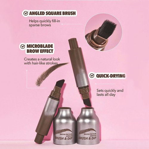 Liftique Brow Brush, Revorie Brow-Fection, Liftique Eyebrow, Liftique - Instant Brow Brush, Liquid Eyebrow Brush, Revorie Brow Fection Angled Brush & Dip (Chocolate)