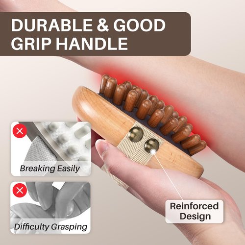 Olaemuo Wood Therapy Massage Tools for Belly Fat,Wooden Massage Body Brush for Cellulite Remover, Cellulite Lymphatic Drainage Massager for Body Shaping, Maderoterapia Kit for Muscle Pain Relief