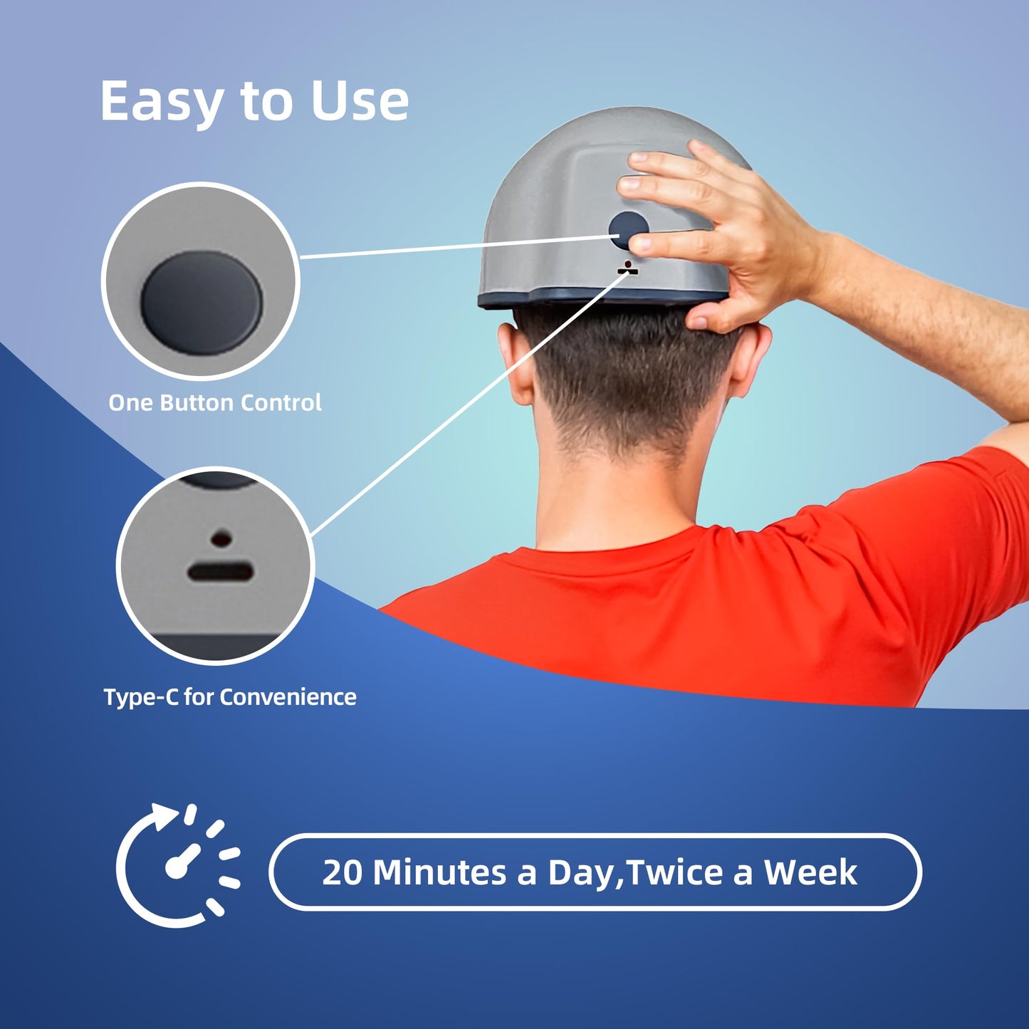 Hair Growth Device with Laser Red Light Therapy, FDA Cleared Hair Loss, Hair Thinning & Alopecia Treatment for Men & Women, Hair Regrowth Laser Cap