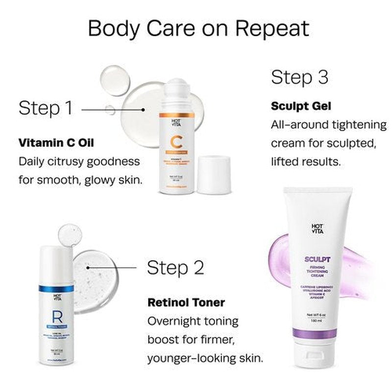 Hot Vita Sculpt Gel – Body Sculpting & Firming Formula For Enhanced Contouring & Rejuvenated Skin – Made With Natural, Skin-Safe Ingredients
