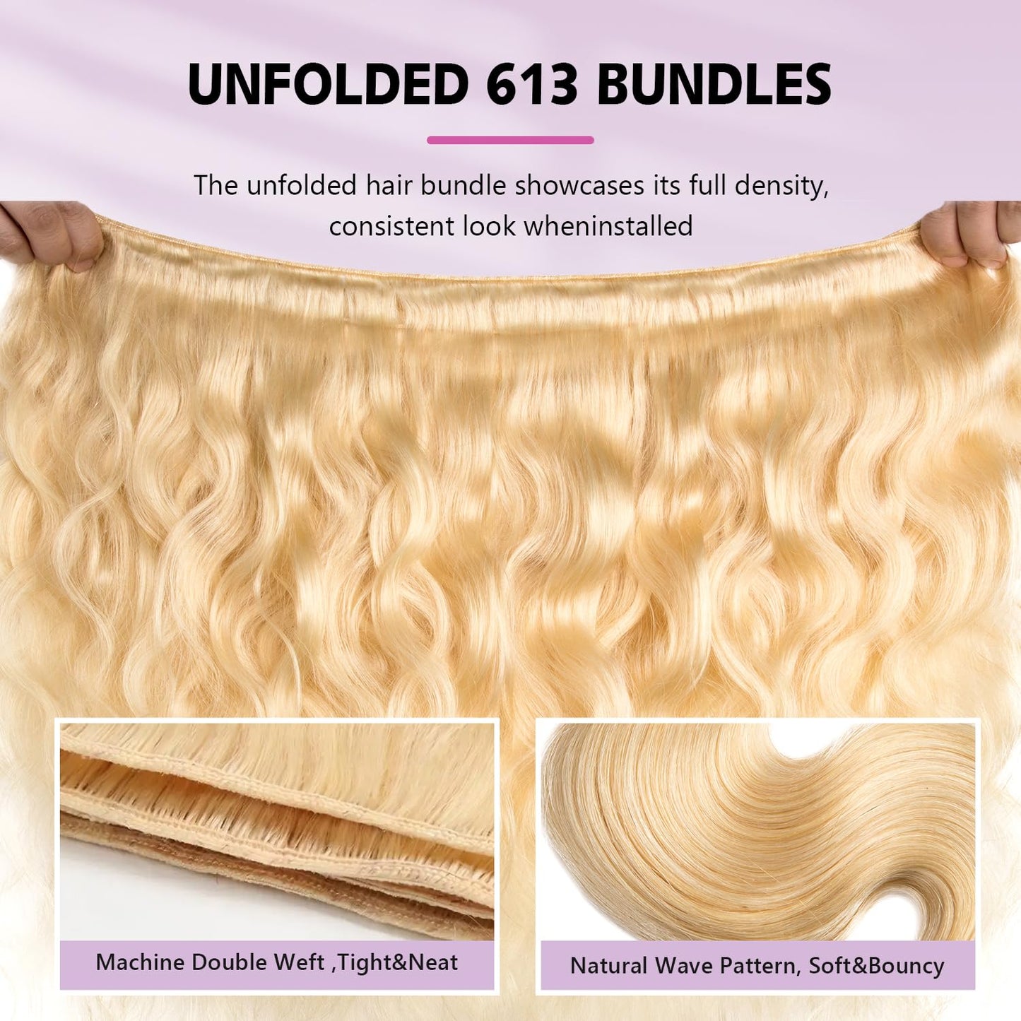 613 Blonde Bundles Human Hair Body Wave 28 30 32 Inch 100% Unprocessed Brailizn Virgin Human Hair 3 Bundles Body Wave Machine Double Weft 613 Bundle 300G