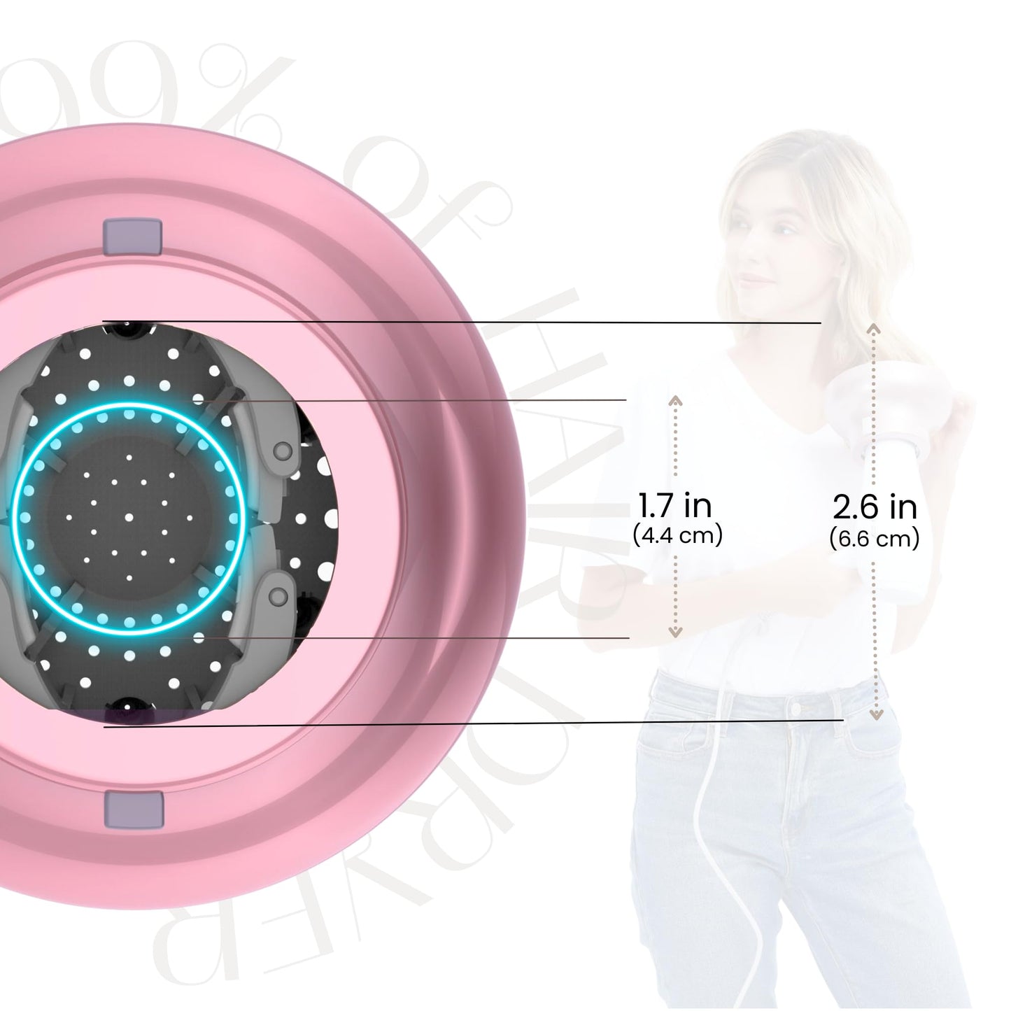 GIHALI Universal Hair Diffuser “Super Sturdy” 1.7 Inch to 2.6 Inch for Natural Curly and Wavy Hair, Hair Dryer Attachment (Rose Gold)