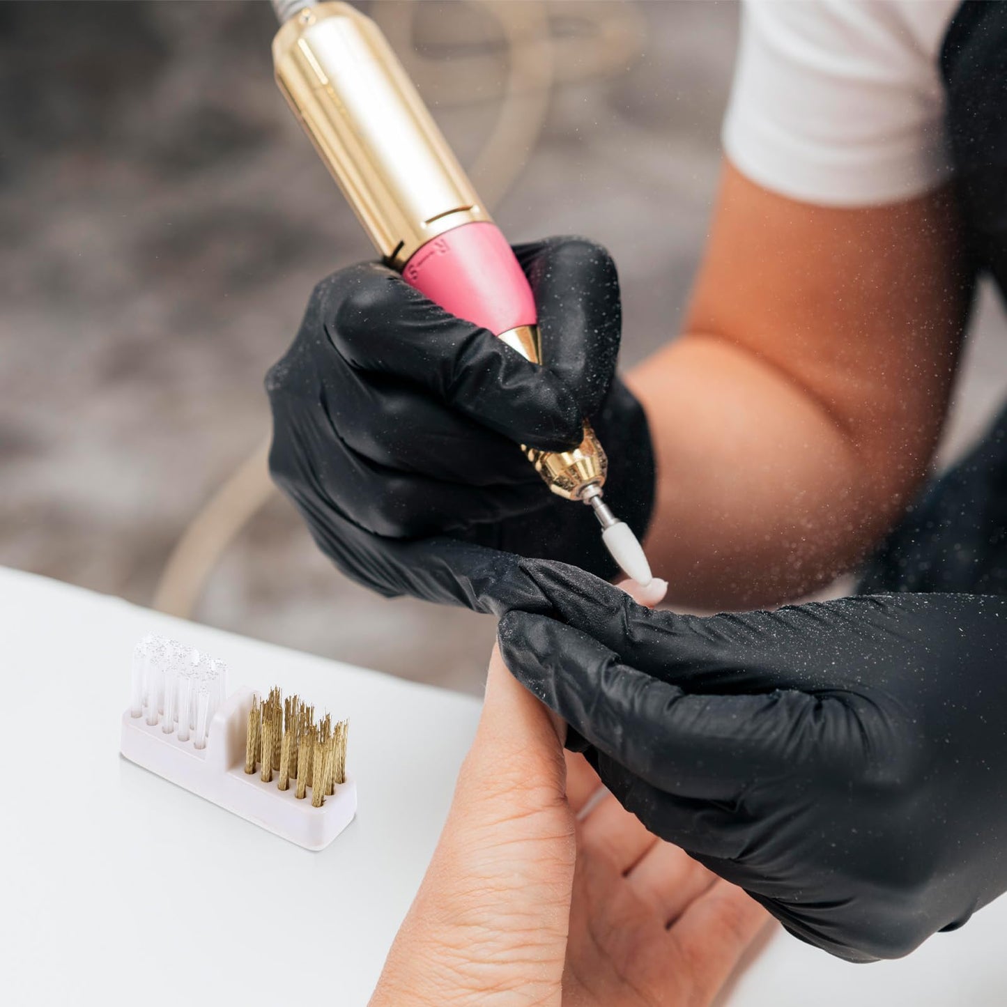 8pcs Nail Drill Bit Wire Cleaner Brush Art Nail Bit Cleaning Brush Drill Bit for Nail Salon, Acrylic Nail Brushes Tool Nail Tech Essentials Equipment Gel Nail Accessories