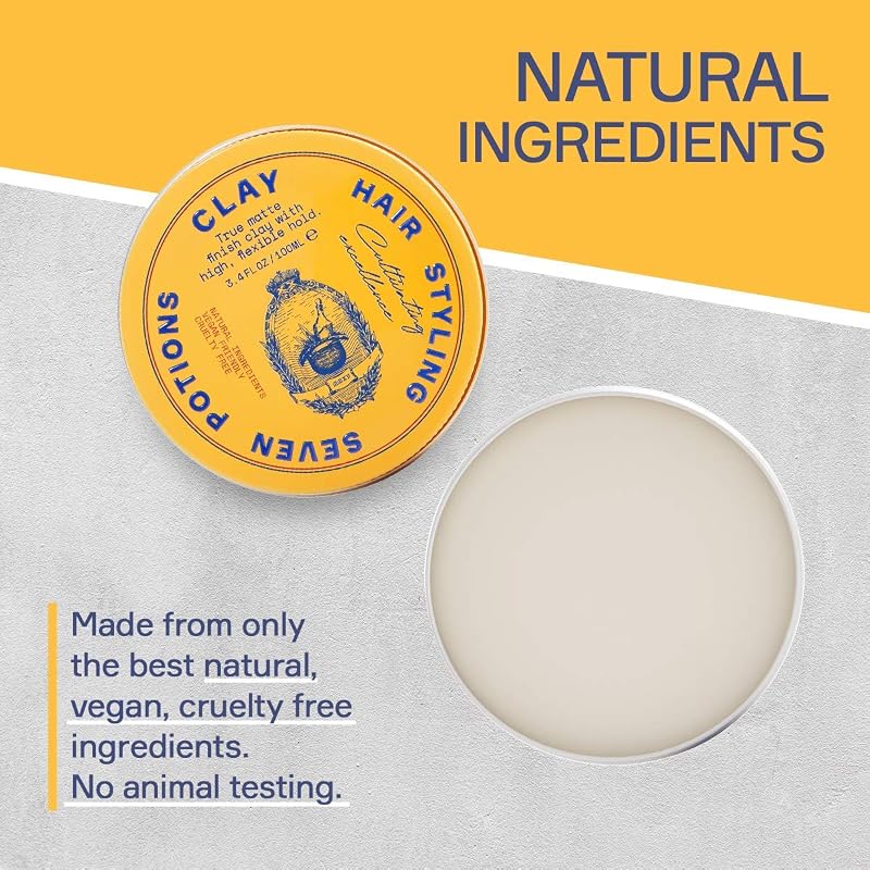 High Hold Hair Clay for Men & Women - Water Based, Matte Finish 3.4 fl oz