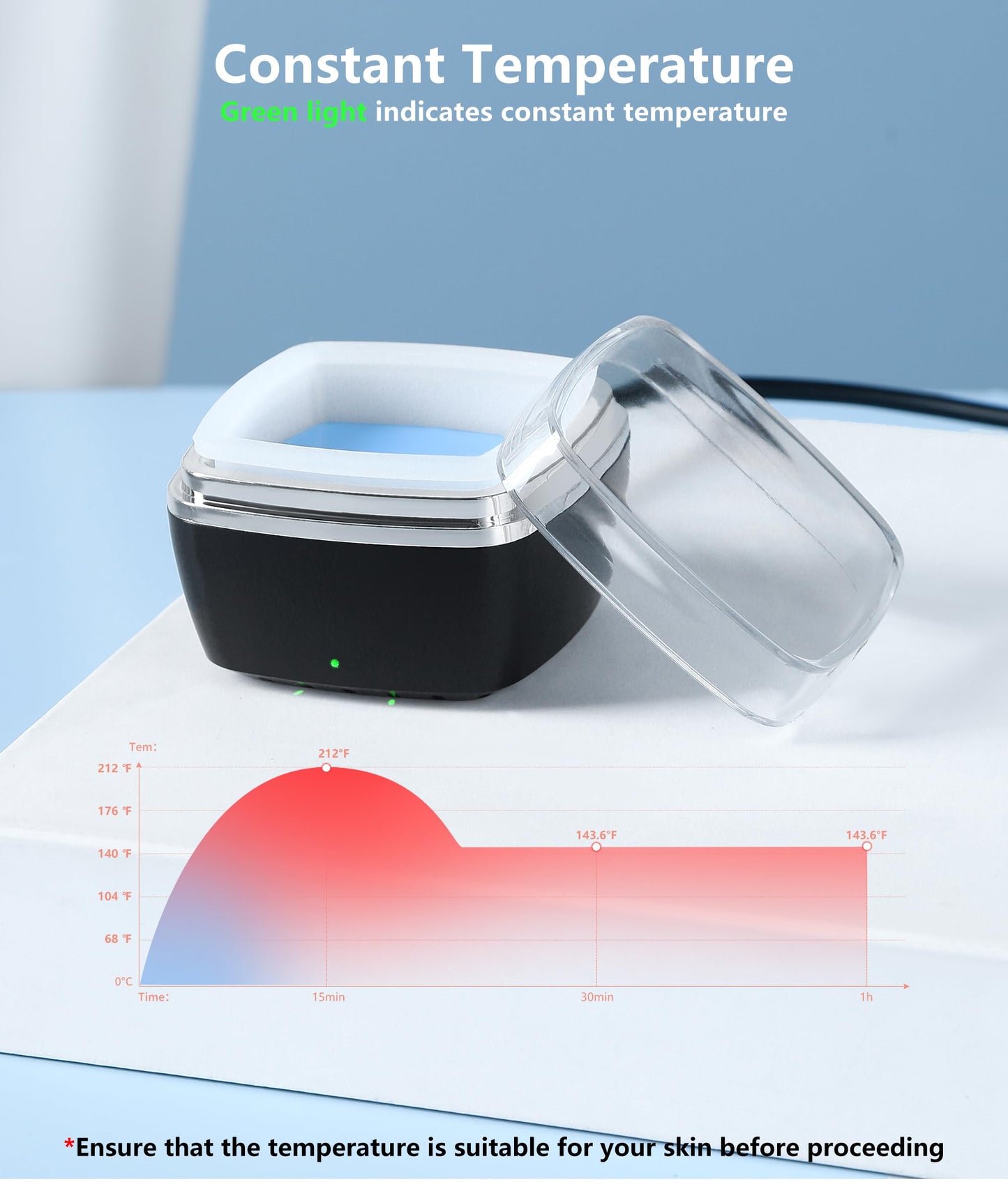 Nose Wax Kit - Mini Wax Warmer for Hair Removal with 100g Bens,1 Organizer Bag,10 Applicators, 30 Nose Hair Sticks 2 Silicone Pots, Melt Warmer Waxing Kit for Women and Men - Black