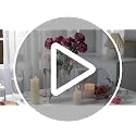 UDU 16 Pack Set of 4-10 Inch Clear Glass Cylinder Vases with Floating Candles for Wedding & Home Decor