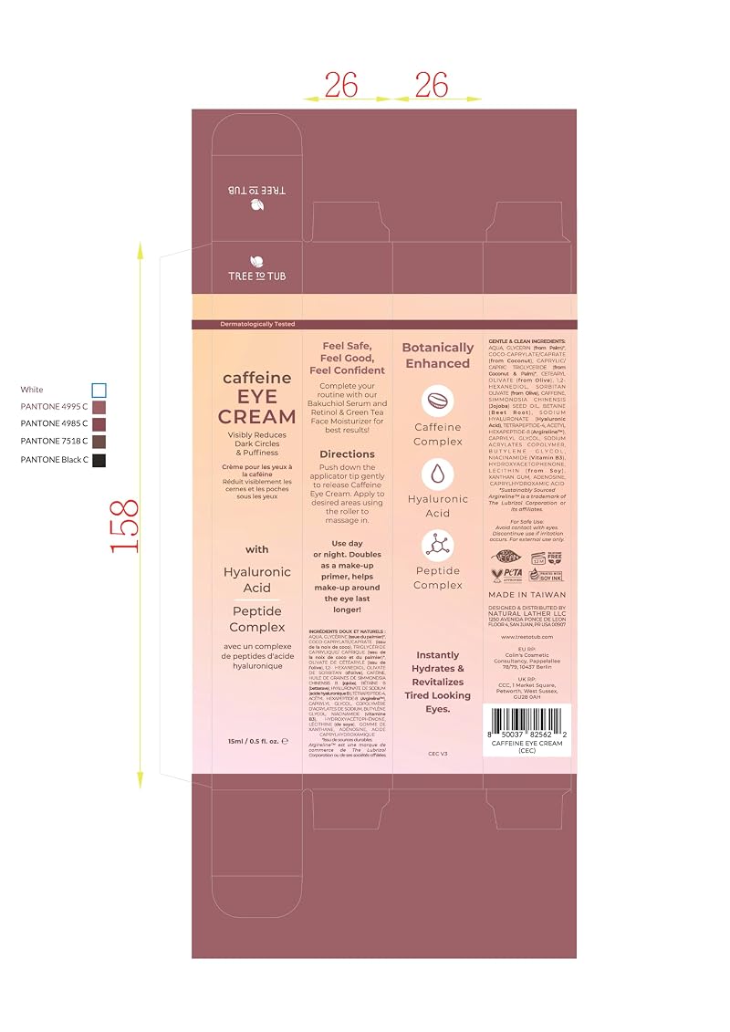 Fragrance Free Caffeine Eye Cream with Roller | 0.5 fl oz – Tree To Tub