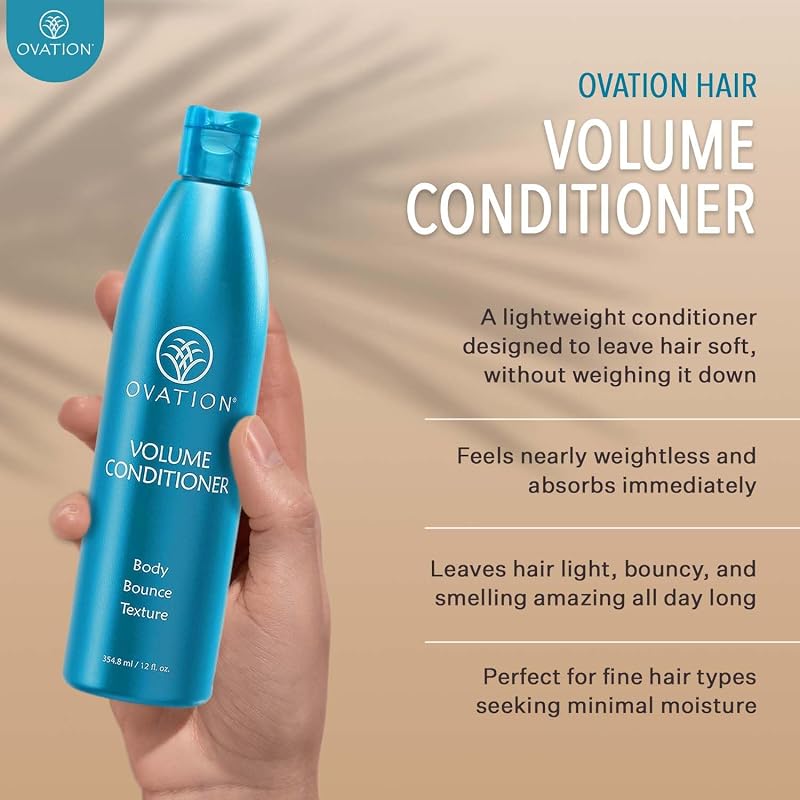 Volumizing Hair Conditioner for Fine Hair – 12 oz Pack of 1, Lightweight Creme Rinse with Olive Oil & Vitamin B5