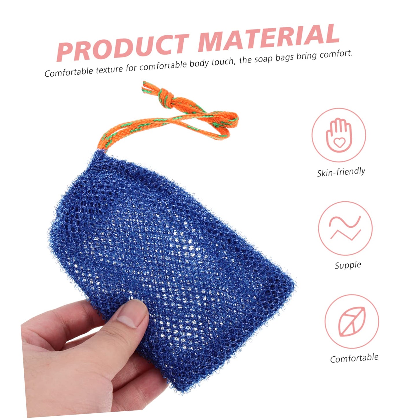 Ipetboom 32pcs Soap Foaming Net Pouches for Bar Soap Storage Drawstring Bath Bags for and Easy Drying for Bathroom Travel