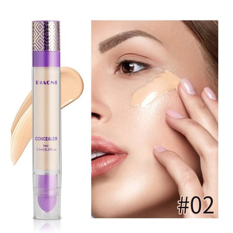 Diaoni Concealer, Diaoni Coverage Concealer, Diaoni Concealer Stick, Double-Sided Concealer with Brush,Lightweight, Long-Lasting, Waterproof, Foundation Concealer Stick (03#, 1)