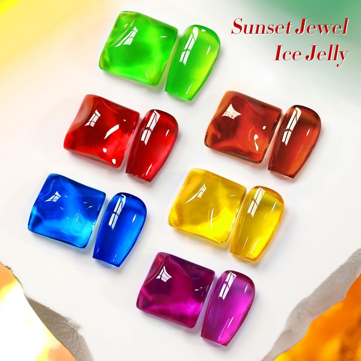 Born Pretty Neon Jelly Gel Nail Polish Set - Halloween Colors, Soak Off UV/LED for Salon & DIY