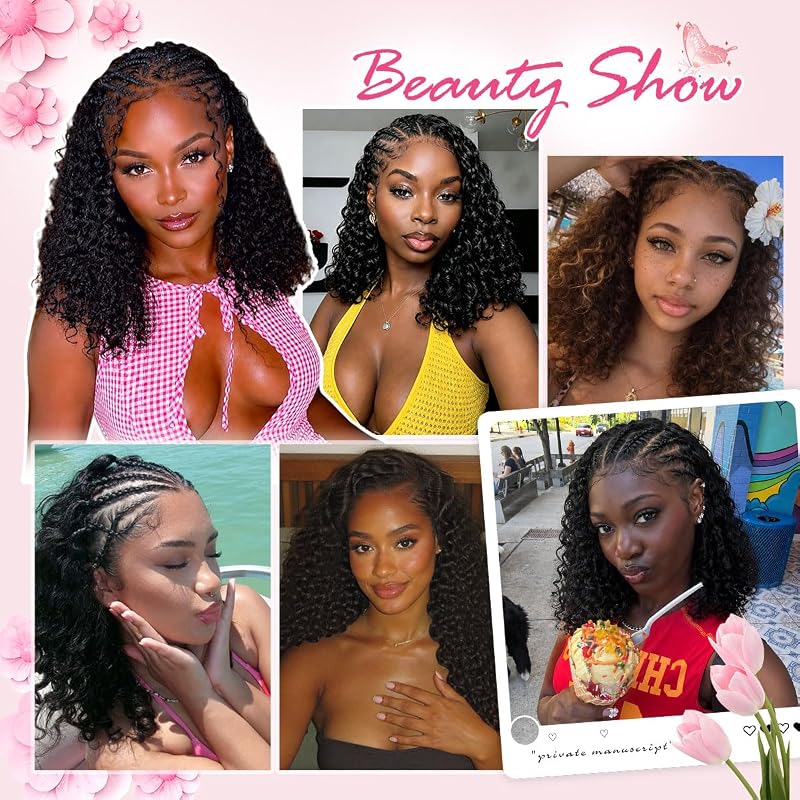 12in Black Feather Crochet Hair Extensions - 100 Strands Miracle Pre-Separated Deep Wave