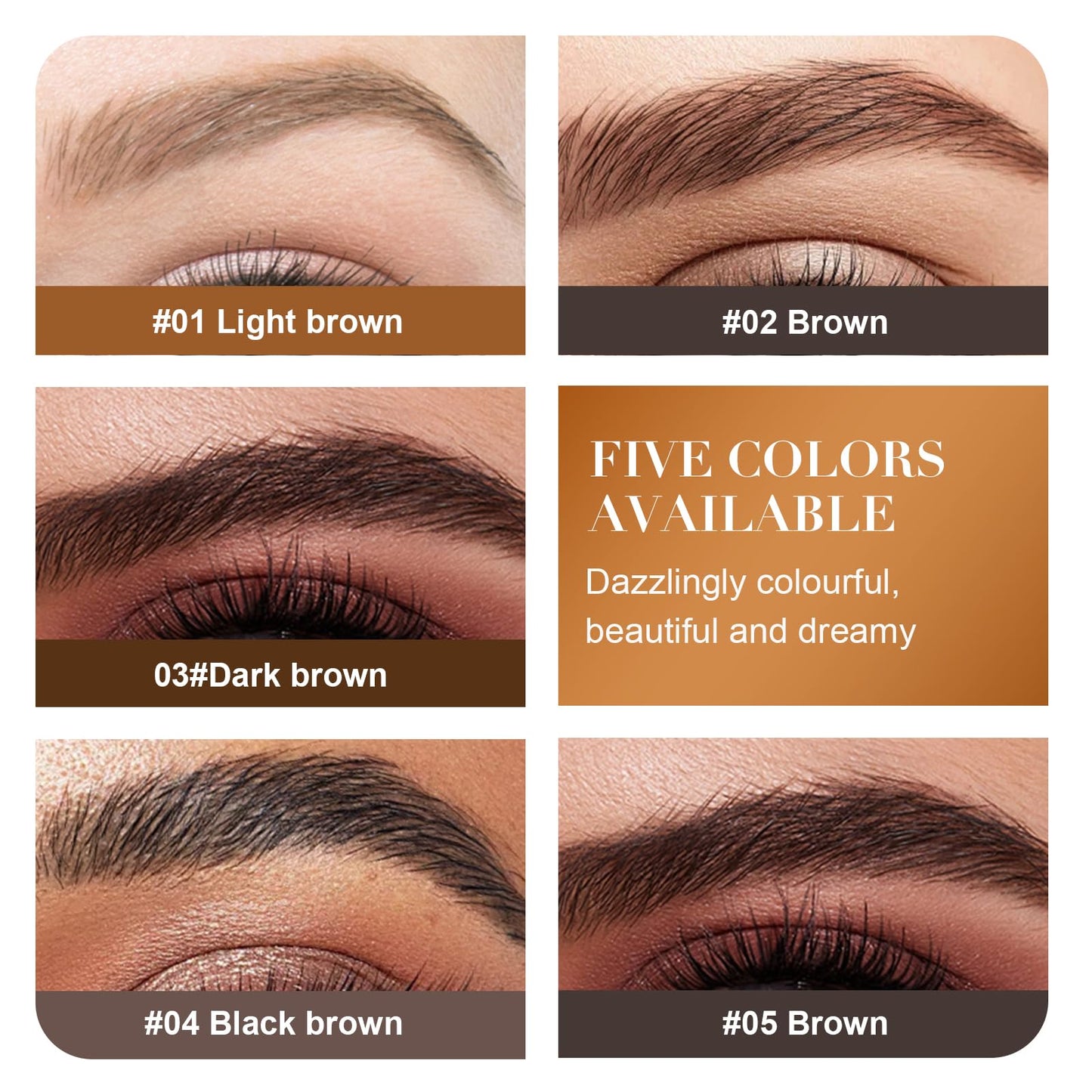 Microblading Eyebrow Pencil, 2025 New 2-in-1 Dual-Ended Eyebrow Pen and Eyebrow Gel, 4 Fork Tip Eyebrow Pencils for Women Waterproof Brow Pen Long Lasting (Light Brown)