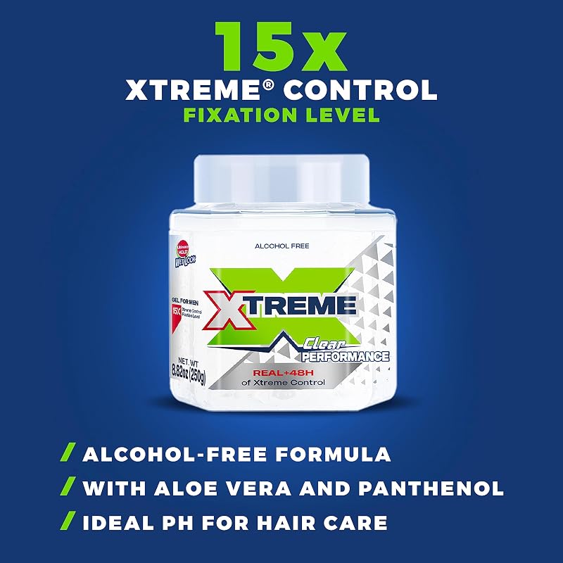 Xtreme Performance Hair Gel Aloe Vera 8.82 oz (Pack of 12) - Extra Strong Hold