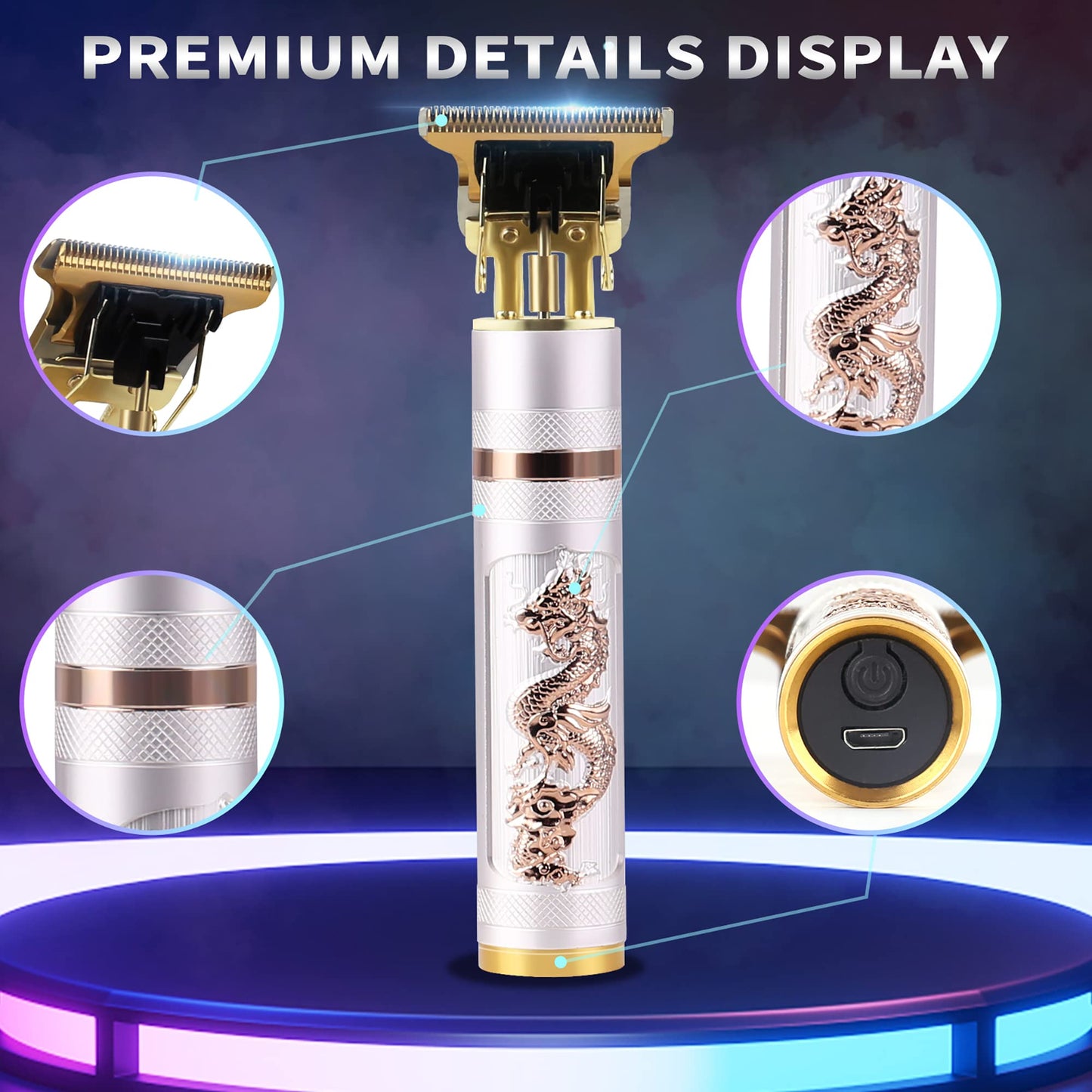 KEMEI Professional Hair Clippers for Men Pro Li Grooming Beard Trimmer Shavers Close Cutting Salon Cordless Rechargeable Quiet, KM-762