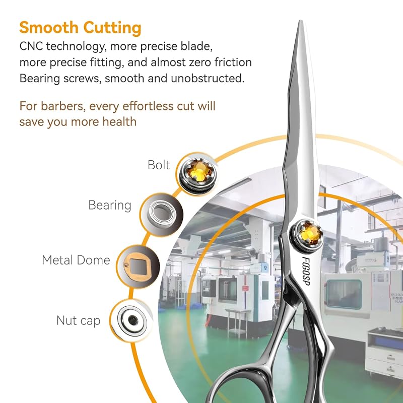 Professional Barber Scissors 6.5' Japan VG10 Fine Cutting Blades Hair