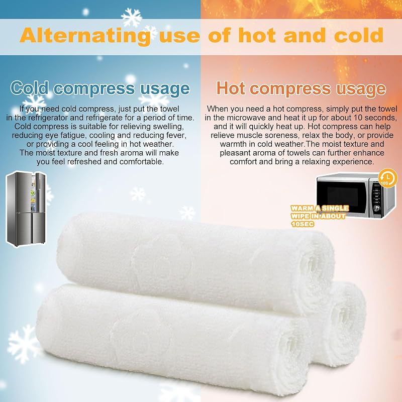 Moist Towelettes 60 Count with Lavender, Lemon & Mint – Individually Wrapped Cotton Towels