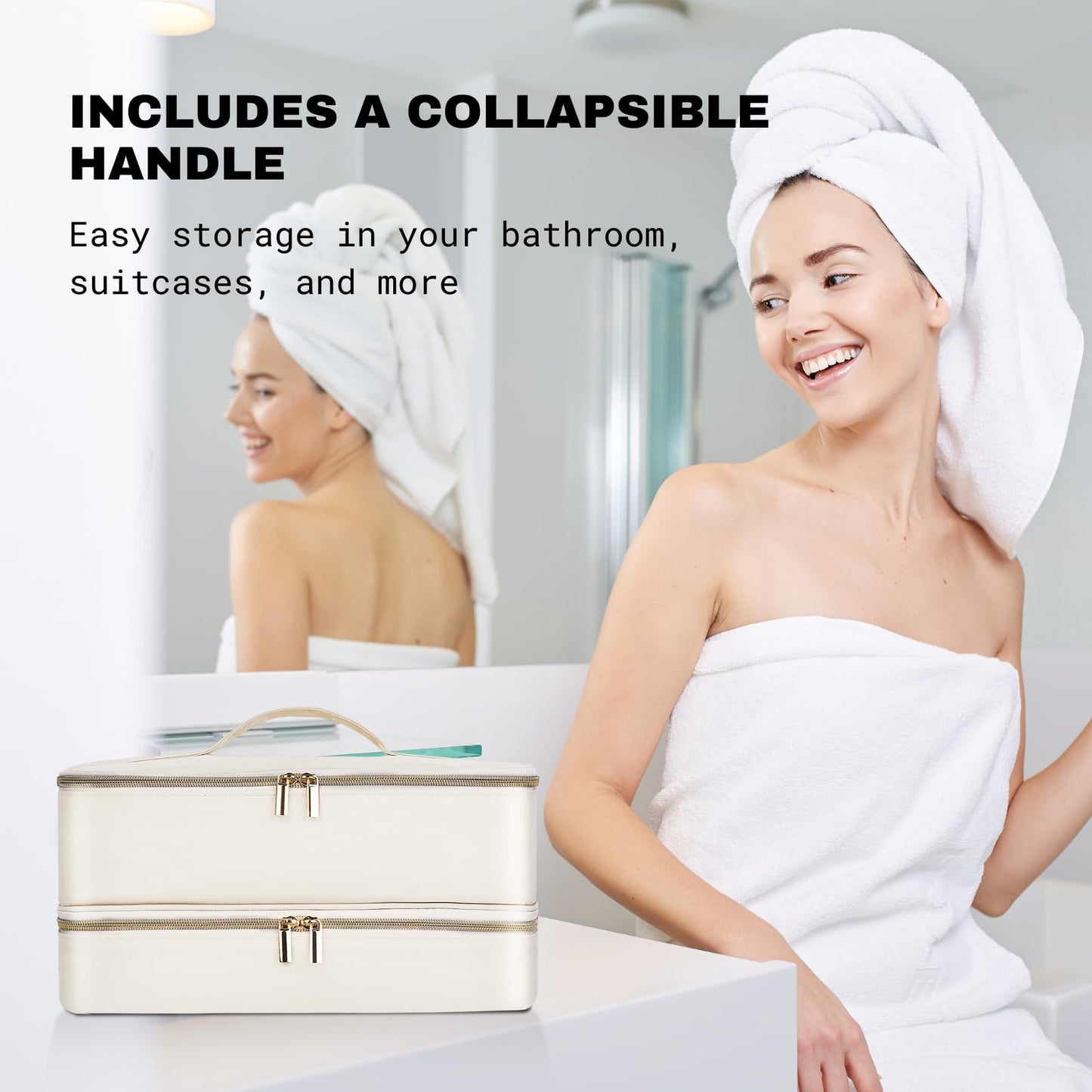 Wjiang Carrying Case for Shark Flex Style Dyson Airwrap Supersonic Hair Dryer Double-Layer Travel Storage Bag Also for Revlon Hair Dryer Brush Hair Accessories Tools