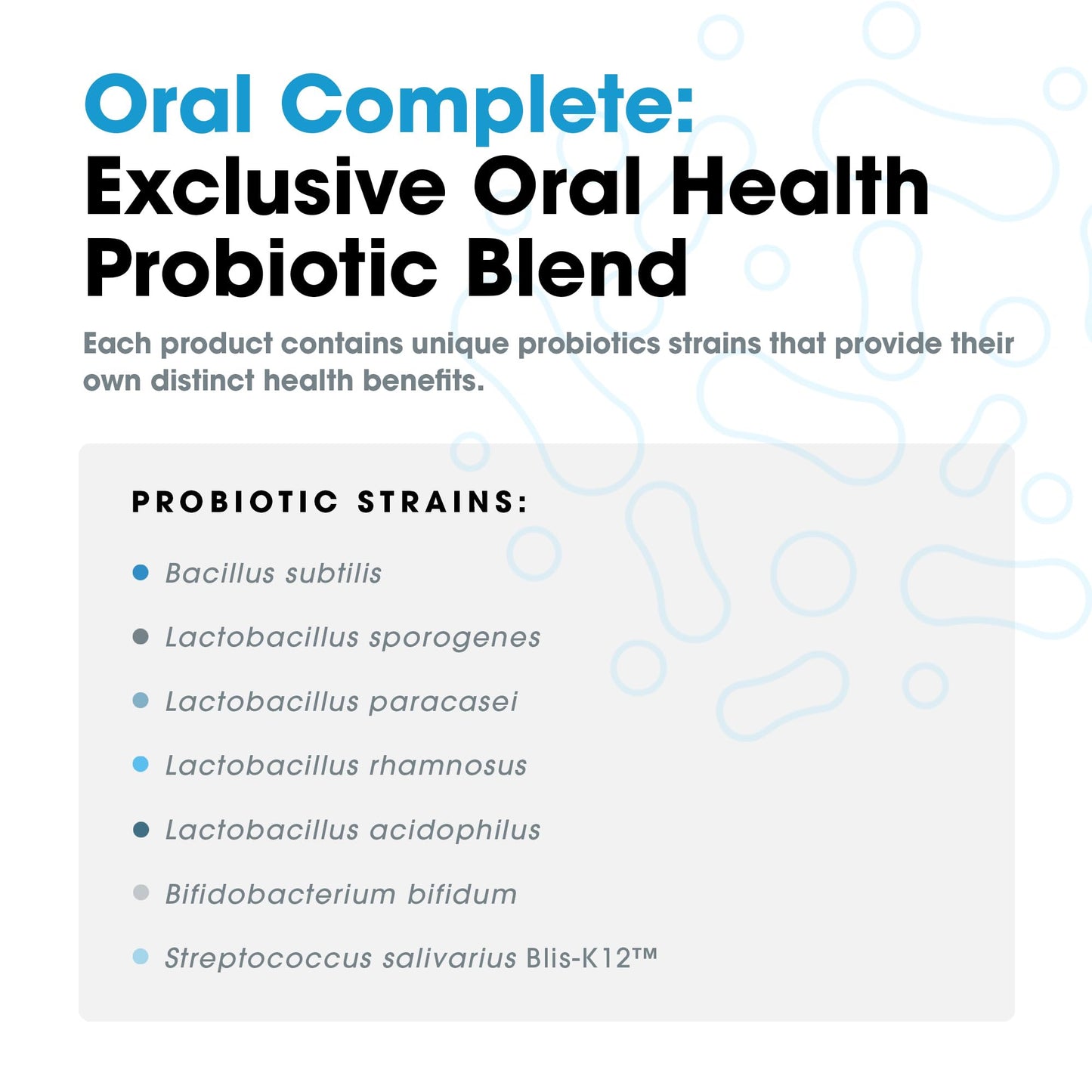 Oral Complete 11-in-1 Dental Probiotics, Bad Breath Treatment Halitosis Tonsil Stone with Non-GMO with BLIS K12, Ashwagandha and Collagen, 120 Capsules