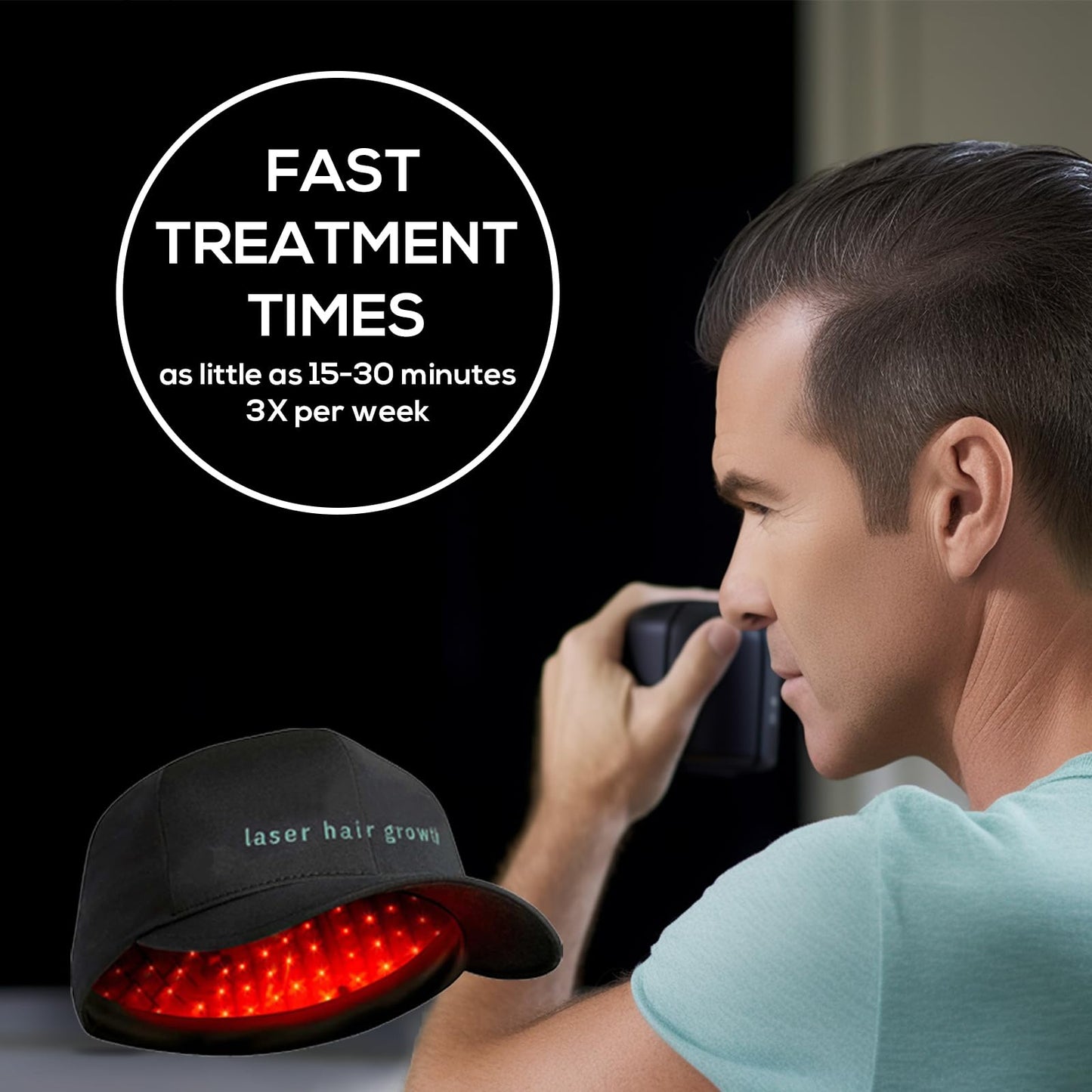 Laser Therapy Cap for Hair Regrowth, Laser Hair Growth System Hair Loss Treatments for Men & Women Red Light Therapy Cap Hair Growth Device