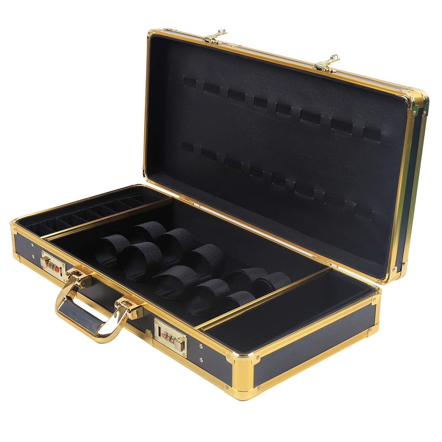 Goudergo Barber Travel Case,clipper Organizer Box,Safety Lock Box for Organize Clippers & Trimmers & Blades & Shears & Combs & Brushes& Other Styling Tools