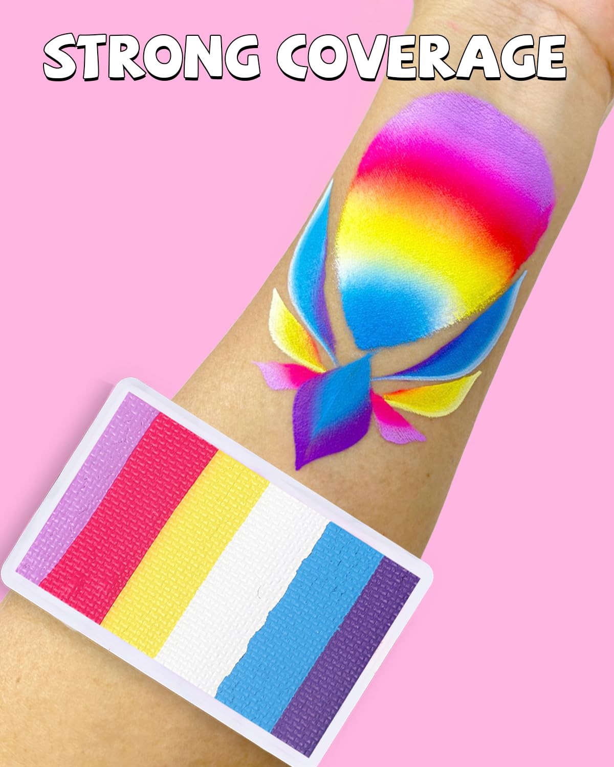 Anka Bella Professional Water Activated Rainbow Cake Face Paint（Dreamy Carnival）50gm,Hypoallergenic, Non-Toxic,Face Body Painting Makeup