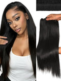 Sew-In Hair Extensions Kit 4-Layer Craftsmanship 3 Bundles 18, 20, 22" Natural Black