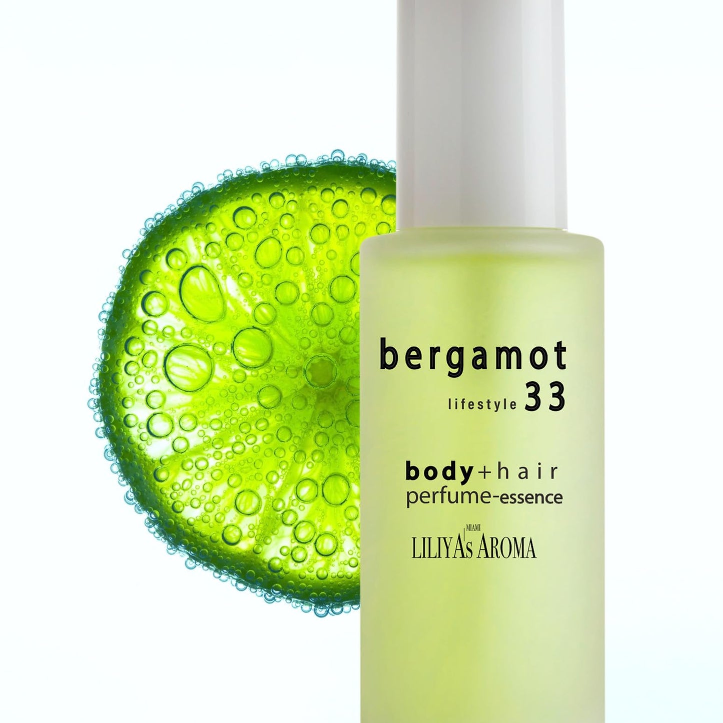 Liliya's Aroma Bergamot 33 Essence-Perfume for body and hair, Calabrian Bergamot, Pink Grapefruit & Vetiver Essential Oils, Gourmand Scent 1.8 Fl Oz